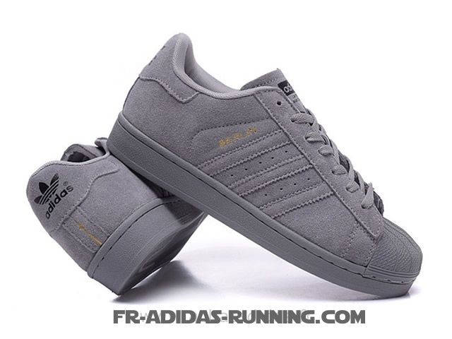 adidas superstar femme grise daim